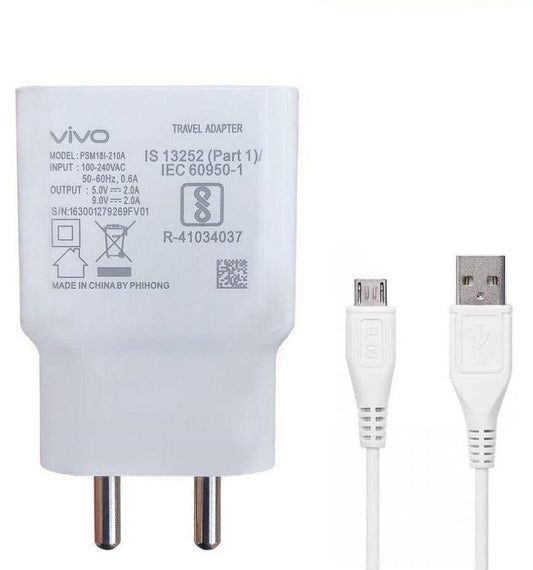 Vivo V15 Pro 18w Fast Charger With Micro USB Data Cable